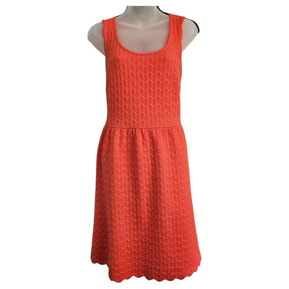 Anthropologie By Maeve Fit and Flare Orange Dress Women's Small